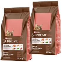 Combo 2 Ração Quatree Supreme Gatos Castrados Salmão 10,1Kg Combo 2 Ração Quatree Supreme Gatos Castrados Salmão 10,1Kg
