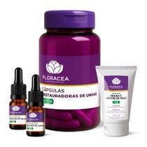 Combo 2 Solucao de Micose 10ml Floracea + 1 Capsula Restauradora de Unhas 60 Doses Floracea + 1 Creme de Frieira 20g Floracea
