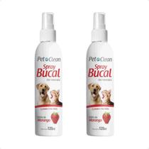 Combo 2 Spray Bucal Pet Clean Morango - 120ml