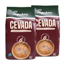 Combo 2 Superbom Cevada Torrada Moída 500g - Sabor Café Natural Sem Cafeína