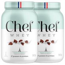 Combo 2 Suplemento Whey Sem Gluten Gourmet Cookies 907g Chef - Chef Whey