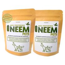Combo 2 Suplementos Vitamínico Natural Preferido Neem Pet Pelo Imunidade e Bem Estar Para Cães e Gatos