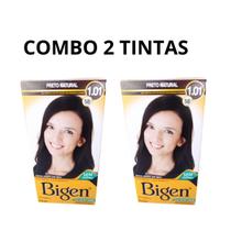 Combo 2 tintas sem amonia bigen 1.01 preto natural