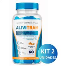 Combo 2 Un Alivitram Colágeno Natural p/ Articulações e Pele - Vfarm