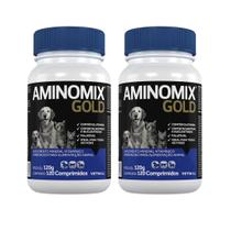 Combo 2 unidades Aminomix Gold 120 comp. Suplemento Cães e Gatos - Vetnil