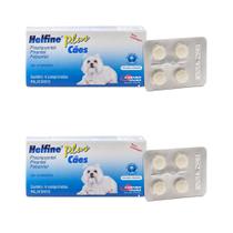 Combo 2 unidades Helfine Plus Vermífugo para Cães - 4 comprimidos - Agener União