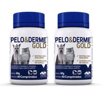 Combo 2 unidades Pelo e Derme Gold Suplemento Vetnil - 60 comprimidos