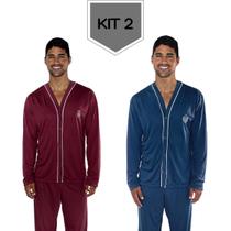 Combo 2 Unidades Pijama Longo Adulto Masculino Inverno