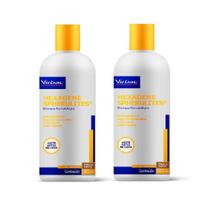 Combo 2 unidades Shampoo Dermatológico Virbac Hexadene Spherulites para Cães e Gatos - 500 ml