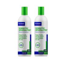 Combo 2 unidades Shampoo Virbac Sebolytic Spherulites para Seborreia - 250 ml