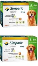 Combo 2 unidades Simparic 20,1 a 40 kg 80 mg cx 3 comp