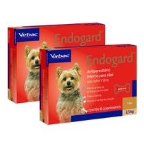 Combo 2 unidades Vermífugo Virbac Endogard para Cães até 2,5 Kg - 6 comprimidos