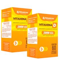 Combo 2 Vitamina D 2000ui 60 Cápsulas Cada Natunéctar