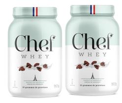 Combo 2 Whey ZeroLactose 907g Cookies de Chocolate Chef Whey