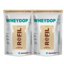 Combo 2 x Refil Whey Protein - Elemento Puro - Wheydop - 900g cada