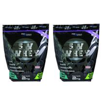 Combo 2 X Whey Protein 5w Dark Insane 2kg Pró Effect Chocolate