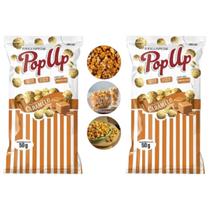 Combo 20 Sacos Pipoca Doce Pop Up Sabor Caramelo 50G Snacks