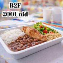 Combo 200 Bandeja Isopor B2F Funda Refeiçao Descartavel Combo 200 Bandeja Isopor B2F Funda Refeiçao Descartavel