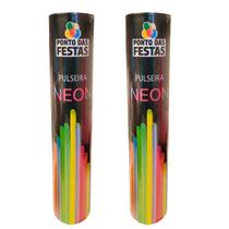 Combo 200 Unidades Pulseira Neon Adereços Balada Festa Led