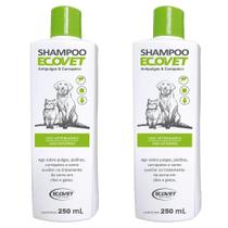 Combo 2Un Shampoo Ecovet Antipulgas E Carrapatos 250Ml