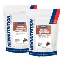 Combo 2un Whey Protein Zero 0%  Lactose 900g New - New Nutrition