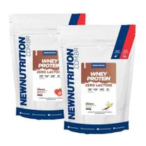 Combo 2un Whey Protein Zero 0% Lactose 900g New Nutrition