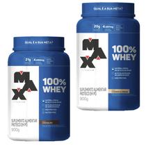 Combo 2x 100% Whey em pote 900g Max Titanium