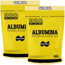 Combo 2x Albumina 420g Proteína Naturovos - Sabor Baunilha