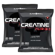 Combo 2X Creatina Creatine 1Kg Caveira Preta - Black Skull