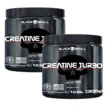 Combo 2X Creatina Creatine 300G Caveira Preta - Black Skull