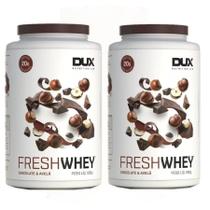 Combo 2X Fresh Whey 3W Iso Hidro Choco Belga Avelã 900G Dux