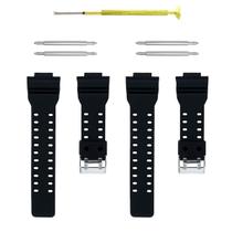 Combo 2x Pulseira para Relógio Compatível com Gshock GA100 GA120 Borracha Preto Completa Com Fivela Combo 2x Pulseira para Relógio Compatível com Gshock GA100 GA120 Borracha Preto Completa Com Fivela