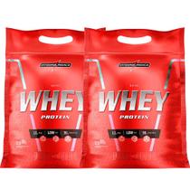 Combo 2x Suplemento em Pó Nutri whey Protein Para Ganho de Peso Chocolate 900g Refil Integralmedica