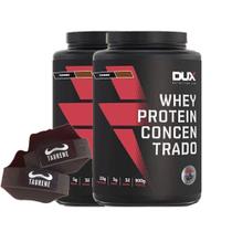 Combo 2X Whey Concentrado 900G Cookies + Luva Taurene - Dux - Dux Nutrition