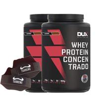 Combo 2x Whey Concentrado 900g Cookies + Luva Taurene - Dux - Dux Nutrition