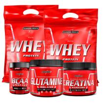 Combo 2x Whey Protein Nutri Bcaa Creatina Glutamina