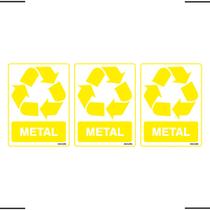 Combo 3 Adesivos De Sinalização Lixo Metal 15x20 Ekomunike - S-240 F9e Combo 3 Adesivos De Sinalização Lixo Metal 15x20 Ekomunike - S-240 F9e