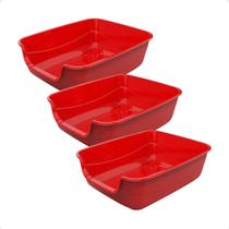 Combo 3 Bandeja Jumbox Pet Injet - Vermelha