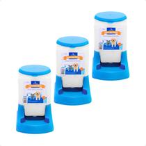 Combo 3 Bebedouro Prático Alvorada 3 Litros - Azul