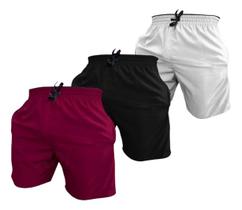 Combo 3 Bermudas Verão Feita De Tactel Moda Praia Esporte