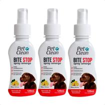 Combo 3 Bite Stop Spray Educador Pet Clean - 120ml
