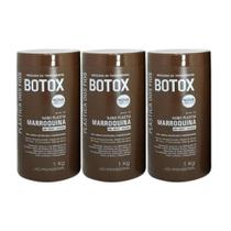 combo 3 Botox Plastica dos Fios Marroquina Alisamento e Redutor de Volume Capilar 1Kg