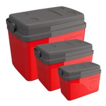 Combo 3 Caixas Térmica Unitermi Floripa 30/15/7,5l Bebidas c/ Alça