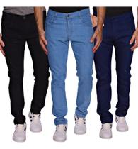 Combo 3 Calça Jeans Tradicional Estilosa Com Elastano