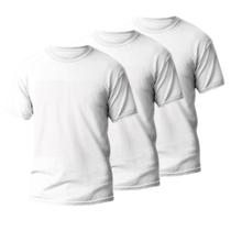 Combo 3 Camisetas Masculina Básica 100 Algodão Sem Estampa