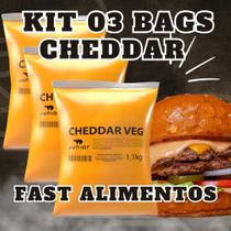 Combo 3 cheddar vegano bag 1.1 kg Combo 3 cheddar vegano bag 1.1 kg