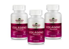 Combo 3 Colágeno Com vitaminas 60 capsulas de 500 mg