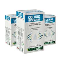 Combo 3 Colírio Antibacteriano e Anti-inflamatório Biofarm - 20ml