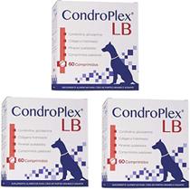 Combo 3 Condroplex Lb Suplemento Cães Avert 60 Comprimidos
