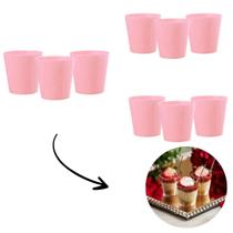 Combo 3 Copinho Ceia Rosa 10ml C/50 Sobremesa Festa Doces Combo 3 Copinho Ceia Rosa 10ml C/50 Sobremesa Festa Doces